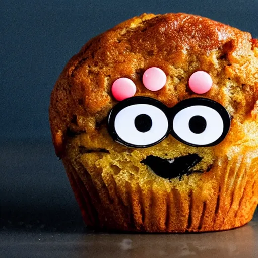 Image similar to photo of a muffin with a speech bubble over its head saying 'eat me, daddy'.