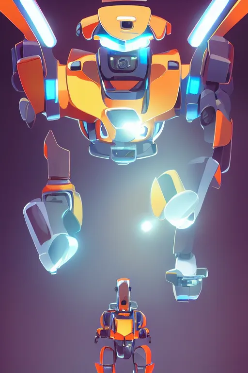 Image similar to metabots medabots medarotto medarot robot minimalist comics, behance hd by jesper ejsing, by rhads, makoto shinkai and lois van baarle, ilya kuvshinov, rossdraws global illumination ray tracing hdr radiating a glowing aura