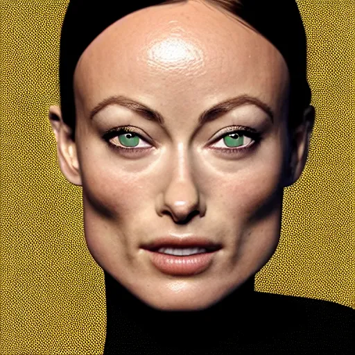 Image similar to olivia wilde's face on an olive :, dynamic, particulate, intricate, elegant, highly detailed, centered, artstation, smooth, sharp focus, octane render