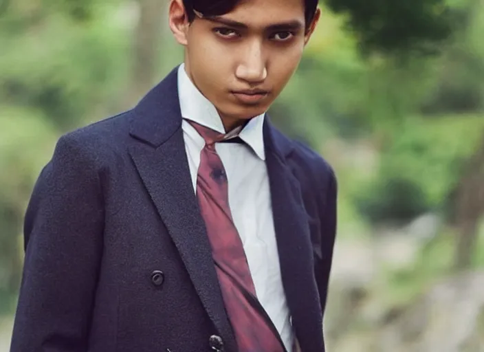 Image similar to outdoor very close candid color portrait of a very very very very extremely handsome!!! good looking young man in 2 0 2 2 his face looks very very extremely like jose rizal!!! hair like jose rizal, eyes like jose rizal!! very handsome and wearing modern clothes, photo taken in 2 0 2 2, 3 5 mm f 1. 4 digital color photography