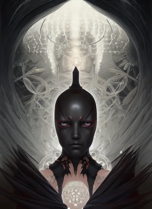Image similar to symmetry!! portrait of pain from naruto, dark, intricate, elegant, highly detailed, digital painting, artstation, concept art, smooth, sharp focus, illustration, art by artgerm and greg rutkowski and alphonse mucha