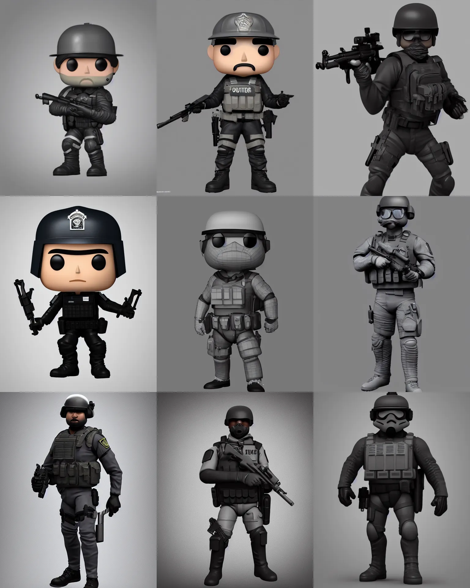 body 3 d render of officer as funko pop!, | Stable Diffusion OpenArt