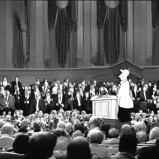 Image similar to Winnie the Pooh addresses congress, 35mm film