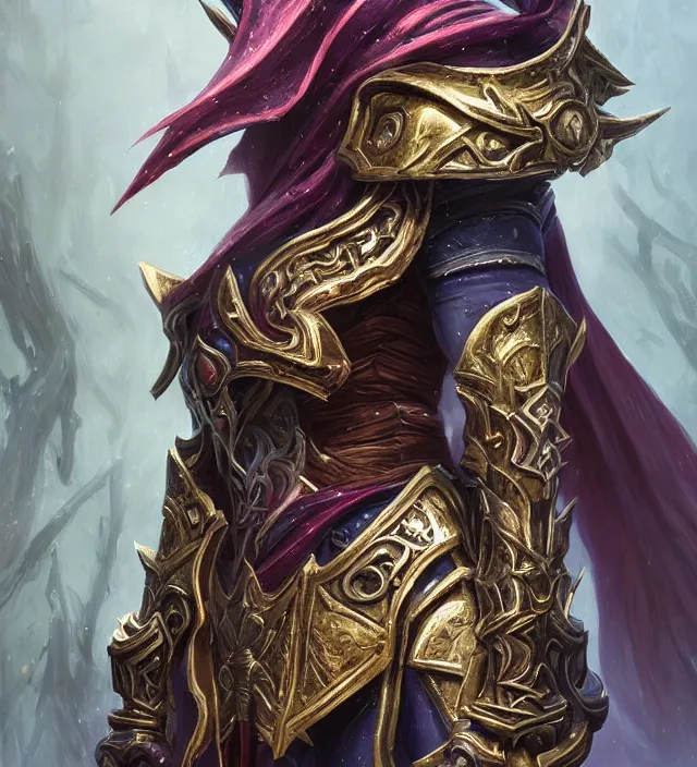 Image similar to Sylvanas Windrunner portrait, intricate ornate armor, subject in the middle of the frame, rule of thirds, golden ratio, elegant, digital painting, octane 4k render, zbrush, hyperrealistic, artstation, concept art, smooth, sharp focus, illustration from Warcraft by Ruan Jia and Mandy Jurgens and Artgerm and William-Adolphe Bouguerea