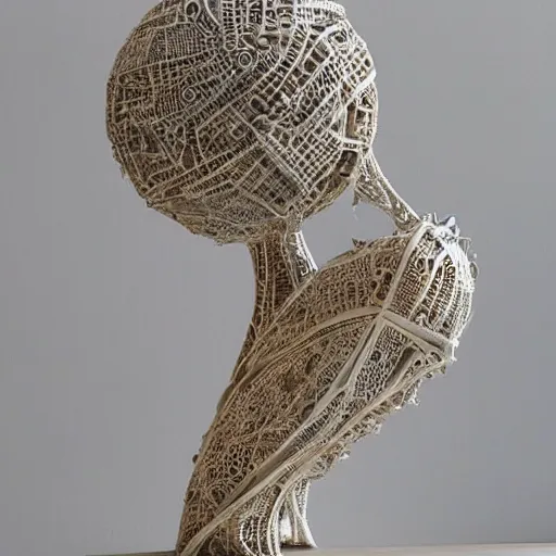 intricately detailed abstract sculpture by Sarah Tse