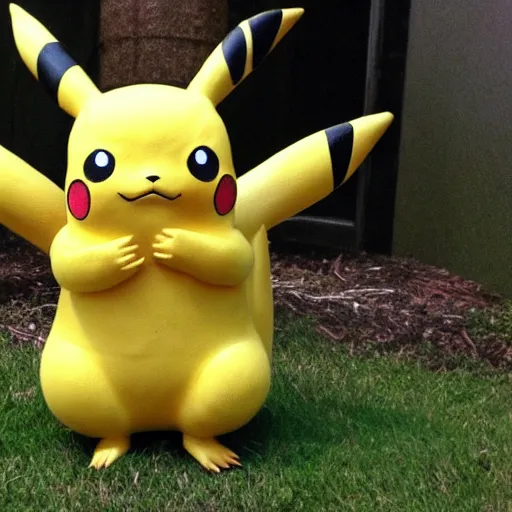 Prompt: Pikachu Sculpture made out of Papyrus