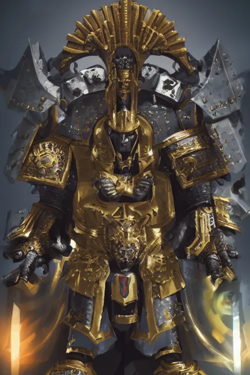 Image similar to queen portrait heros warhammer 4 0 k horus heresy fanart - the primarchs emperor by johannes helgeson animated with vfx concept artist & illustrator global illumination ray tracing hdr fanart arstation zbrush central hardmesh 8 k octane renderer comics stylized