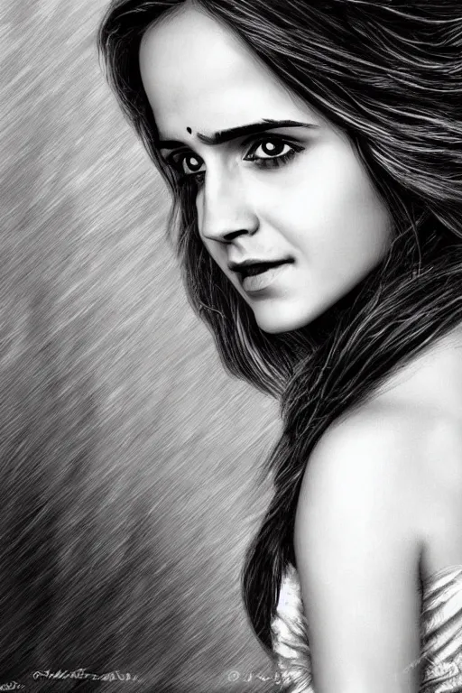 Image similar to photo of indian woman emma watson, portrait, desi, realistic, detailed, emma watson