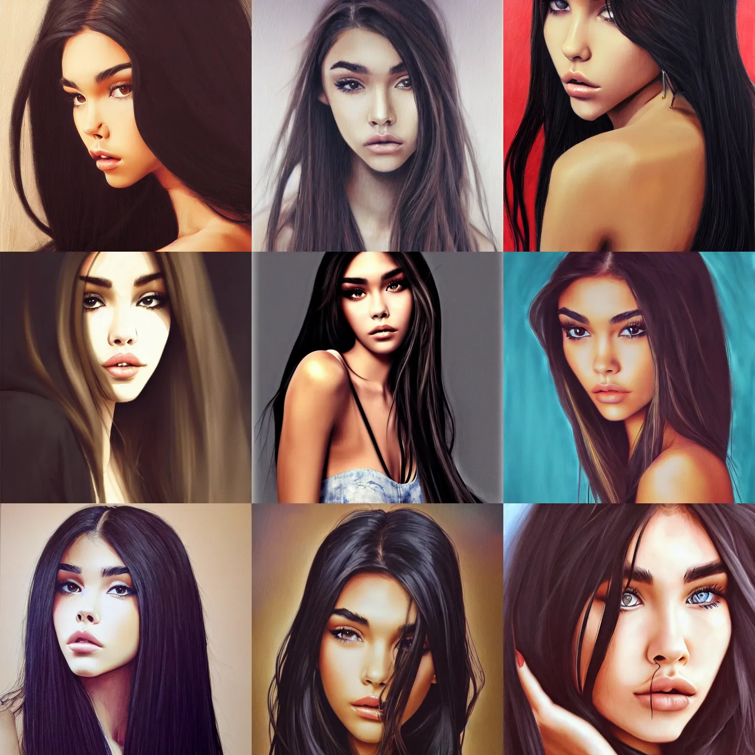 Prompt: madison beer by wlop, realism, intricate details