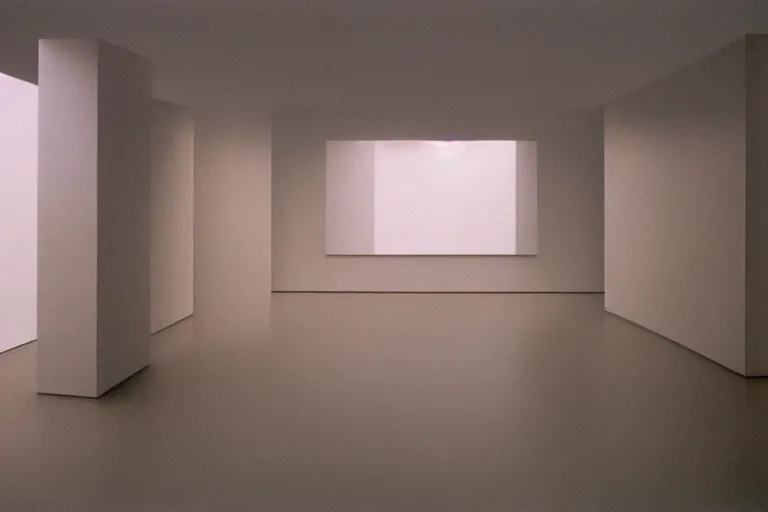 Prompt: david hockney minimalist grainy noisy James Turrell painting of the Mona Lisa