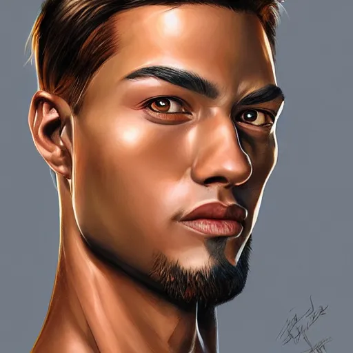 Prompt: portrait of savid bowie, art by artgerm