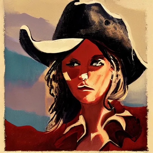 Image similar to female cowboy art by felice house