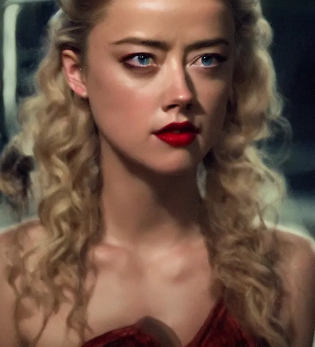 Image similar to amber heard in star wars, movie still frame, hd, remastered, cinematic lighting