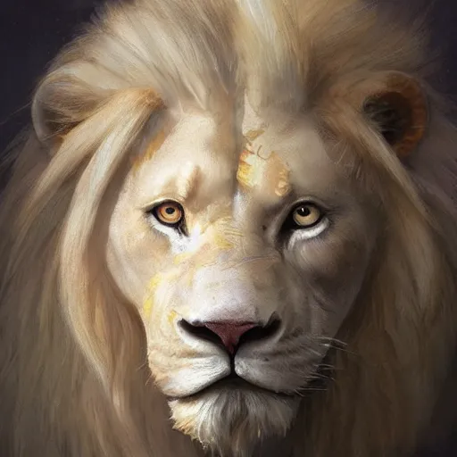 Image similar to a beautfiul award winning commission portrait of an anthro albino lion wearing diamond victorian armour,digital art,art by greg rutkowski,character design by charles bowater,photorealistic,ross tran,hyperdetailed,detailed face,fascinating,2021,western comic style