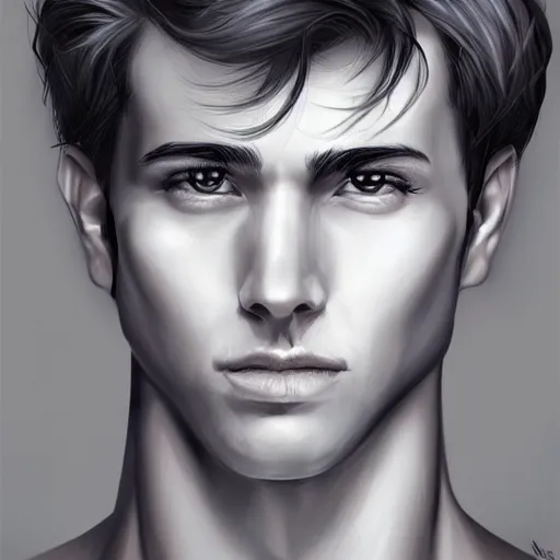 Image similar to male portrait by artgerm