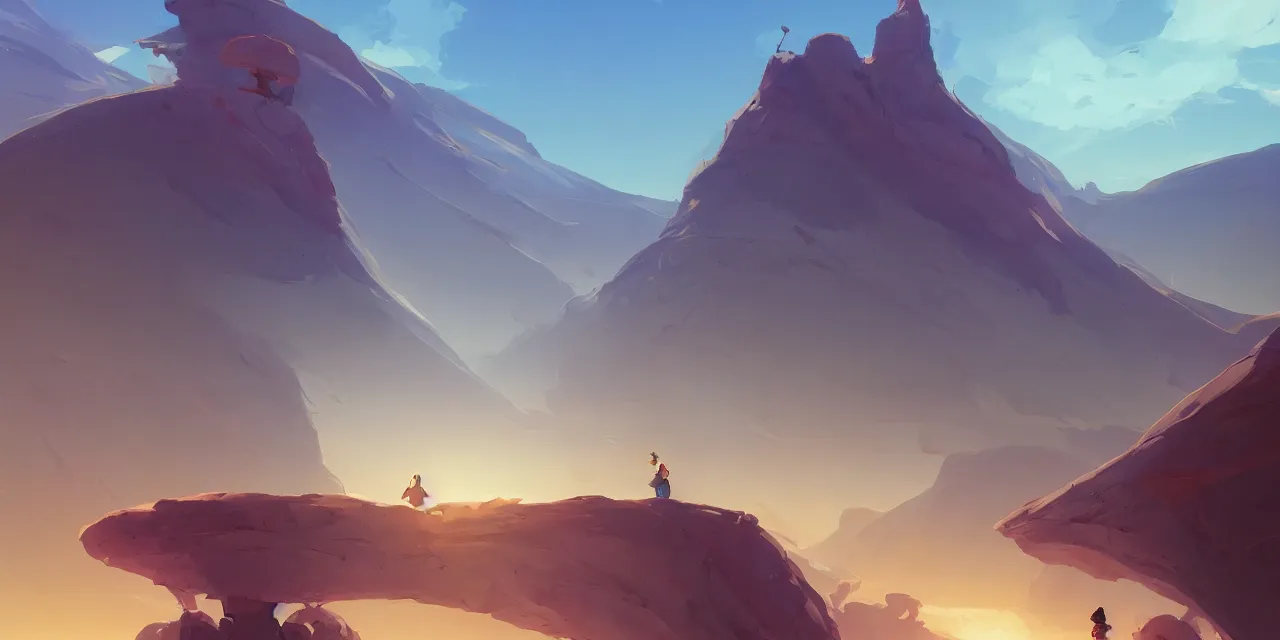 Prompt: blue desert, organic tower in the distance, official fanart behance hd artstation by jesper ejsing, by rhads, makoto shinkai and lois van baarle, ilya kuvshinov, ossdraws