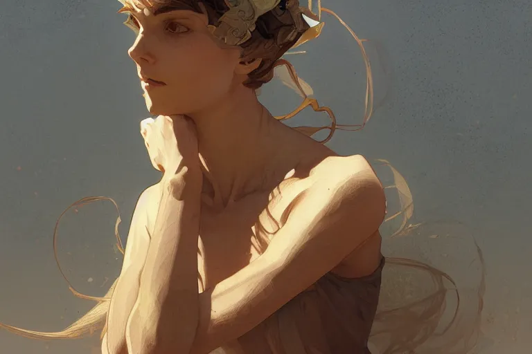 Image similar to a man made of sand, elegant, highly detailed, digital painting, artstation, concept art, smooth, sharp focus, illustration, art by Krenz Cushart and Artem Demura and alphonse mucha