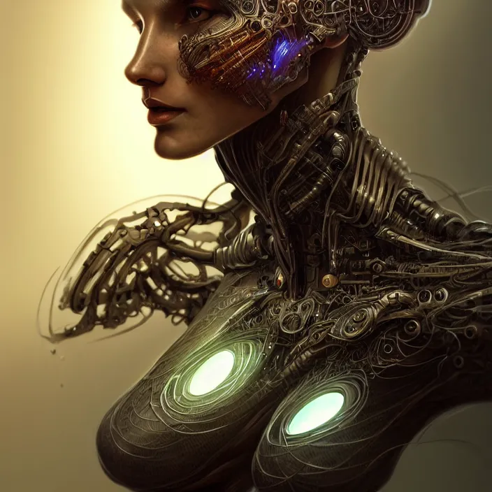 Image similar to organic cyborg, diffuse lighting, fantasy, intricate, elegant, highly detailed, lifelike, photorealistic, digital painting, artstation, illustration, concept art, smooth, sharp focus, art by skunkyfly