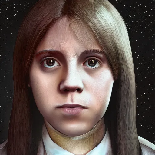 Image similar to hermione granger by beeple in 3 d