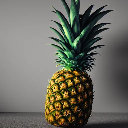 Image similar to huge monstrous pineapple destroys the store, 8 k, 4 k, trending on artstation, artstationhd, artstationhq, octane render