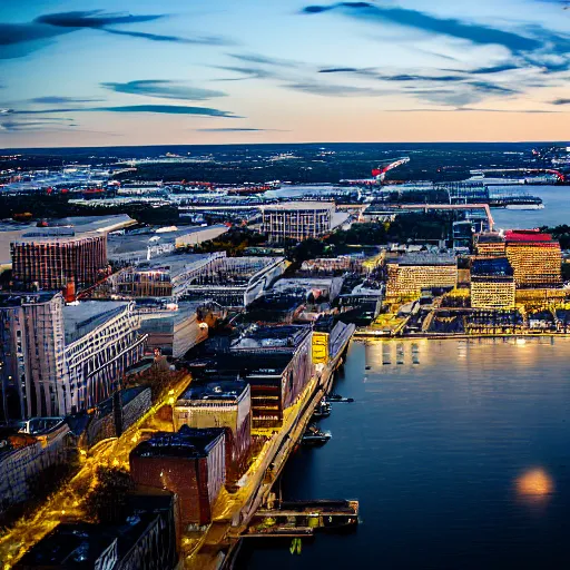 Image similar to madison wisconsin from helicopter eos 5 ds r, iso 1 0 0, f / 8, 1 / 1 2 5, 8 4 mm, postprocessed, bokeh )