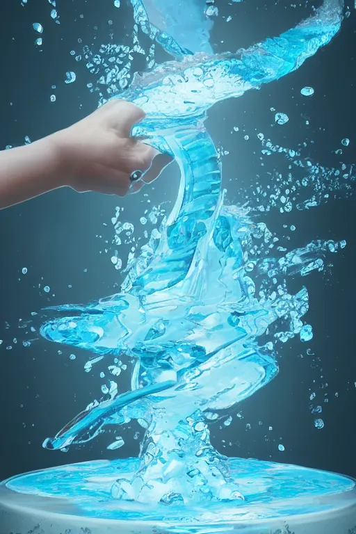 Image similar to a water bender making water swirl all around him , made by Stanley Artgerm Lau, WLOP, Rossdraws, ArtStation, CGSociety, concept art, cgsociety, octane render, trending on artstation, artstationHD, artstationHQ, unreal engine, 4k, 8k,