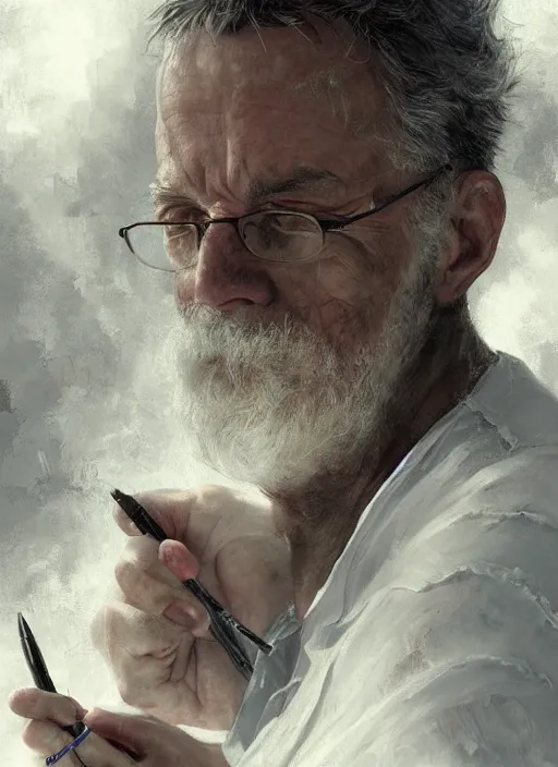 Prompt: realistic portrait painting of peter shirley, old mystic ruins, afternoon, intricate, elegant, highly detailed, digital painting, sharp, focus, by artgerm and greg rutkowski