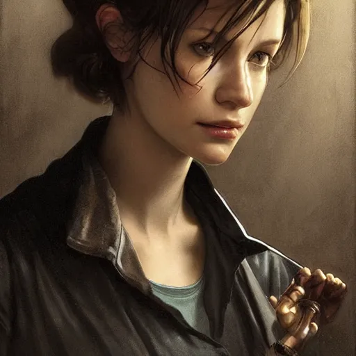 Image similar to Portrait of Eveline from Resident evil 7, highly detailed, digital painting, artstation, concept art, smooth, sharp focus, illustration, ArtStation, art by artgerm and greg rutkowski and alphonse mucha and J. C. Leyendecker and Edmund Blair Leighton and Katsuhiro Otomo and Geof Darrow and Phil hale and Ashley wood and Ilya repin and Charlie Bowater