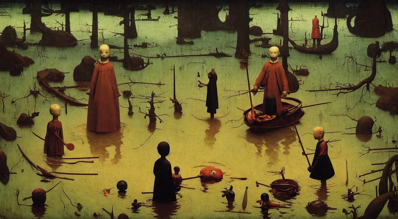 Image similar to single flooded simple!! ritual doll anatomy, very coherent and colorful high contrast masterpiece by norman rockwell franz sedlacek hieronymus bosch dean ellis simon stalenhag rene magritte gediminas pranckevicius, dark shadows, sunny day, hard lighting