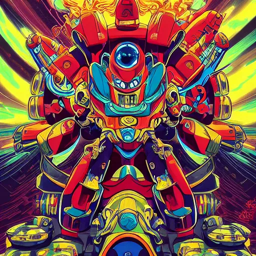 Image similar to Tengen Tonpa Gurenn Lagann, mega spiral power, by James Jean and dan mumford and strongstufftom