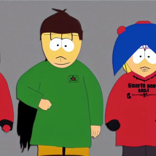 Image similar to DLSR of the characters from South Park as real life human beings