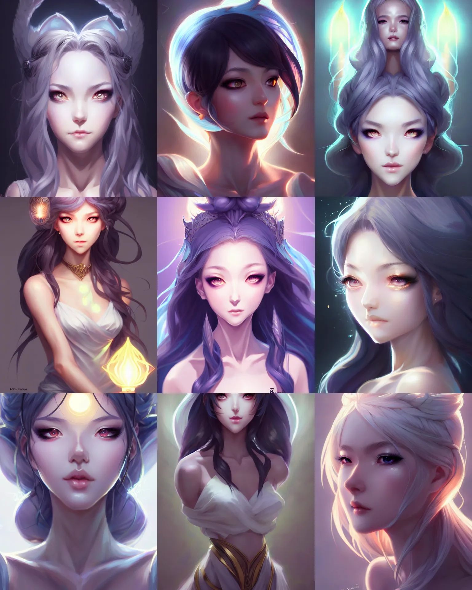 Prompt: character concept art of a goddess of light and shadow | | realistic anime, cute - fine - face, pretty face, realistic shaded perfect face, fine details by artgerm, wlop, rossdraws, james jean, andrei riabovitchev, bangkuart, and sakimichan, seoul, south korea, trending on artstation