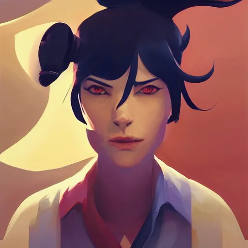 Image similar to face icon stylized minimalist rockoa €™ s modern life, loftis, cory behance hd by jesper ejsing, by rhads, makoto shinkai and lois van baarle, ilya kuvshinov, rossdraws global illumination