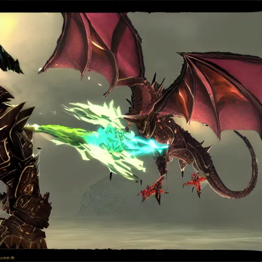 Prompt: guild wars 2 dragon