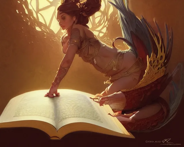 Prompt: an open book describing how to make a spoon, deep focus, d & d, fantasy, intricate, elegant, highly detailed, digital painting, artstation, concept art, matte, sharp focus, illustration, hearthstone, art by artgerm and greg rutkowski and alphonse mucha