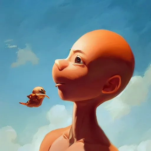 Image similar to peanut, peanut with wings, flying peanut, peanuts behance hd artstation by Jesper Ejsing, by RHADS, Makoto Shinkai and Lois van baarle, ilya kuvshinov, rossdraws