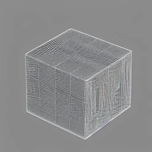 Image similar to a 3 d rendering of a 4 d cube, blender's eevee, digital artwork