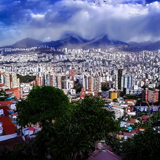 Prompt: a photo of a latin american city