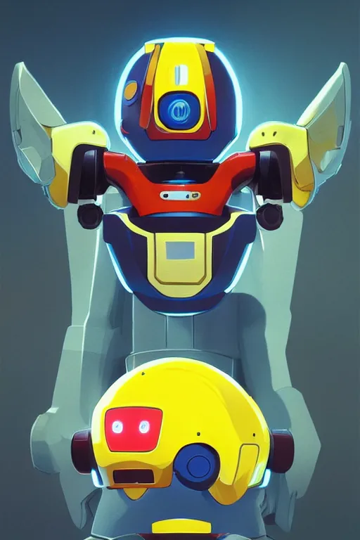 Image similar to metabots medabots medarotto medarot robot minimalist comics helmet mask neon cybereye, behance hd by jesper ejsing, by rhads, makoto shinkai and lois van baarle, ilya kuvshinov, rossdraws global illumination ray tracing hdr radiating a glowing aura