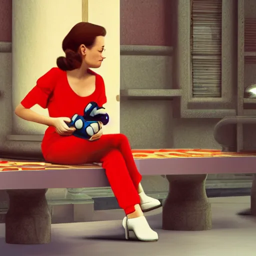 Prompt: a beautiful photography of Marion Cotillard playing super Mario bros, photorealistic, Canon eos M50, 50mm, cinematic, trending on Artstation