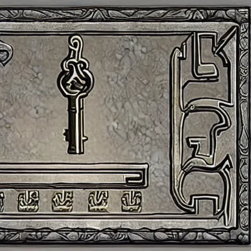 Prompt: ornate key for opening a mysterious ancient chest