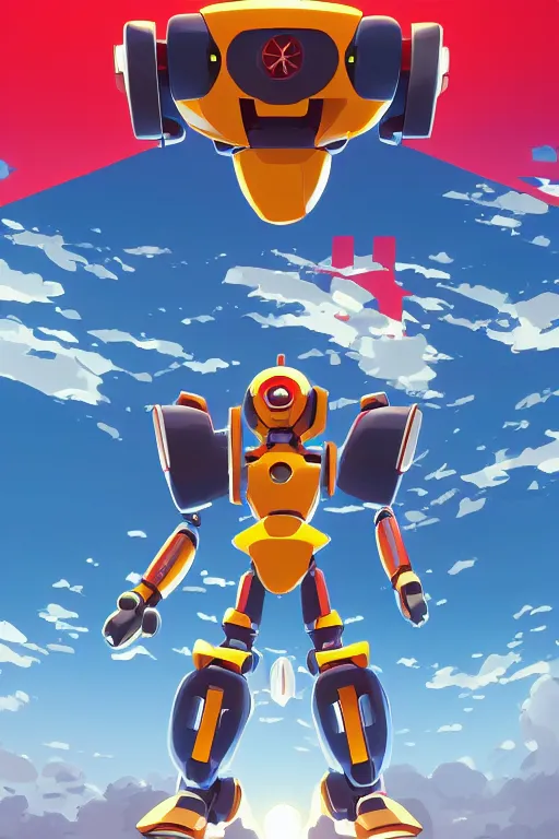 Image similar to metabots medabots medarotto medarot robot minimalist comics, behance hd by jesper ejsing, by rhads, makoto shinkai and lois van baarle, ilya kuvshinov, rossdraws global illumination ray tracing hdr radiating a glowing aura