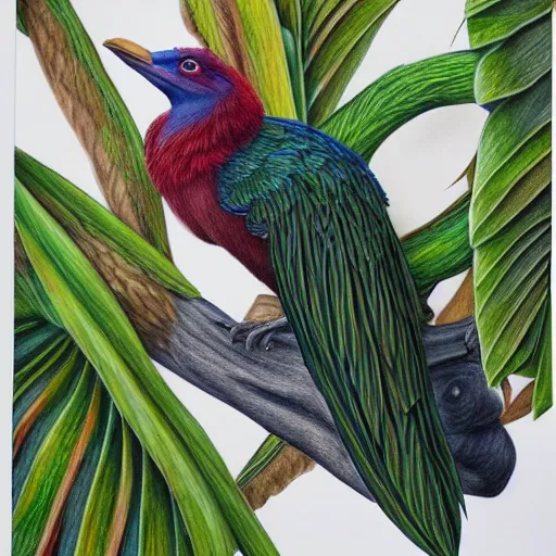 Image similar to a color pencil drawing of a quetzal by natalia rojas and ana maria martinez jaramillo, wingspan artwork, realistic graphite, highly detailed, artstation, realism, photorealism, fine art, white background