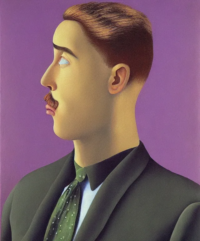 Image similar to adam thielen painting by rene magritte, surreal