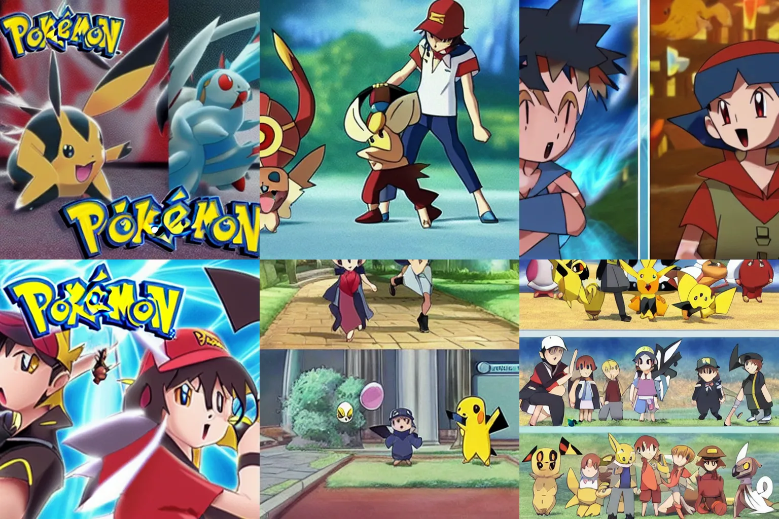 Prompt: a Pokemon Battle from Pokemon the Movie(2000), Harry Potter(2001) is one of the Pokemon trainers, no comic