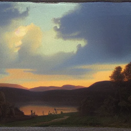 Image similar to Norrlandsskog, in the style of Hudson River School of Arts