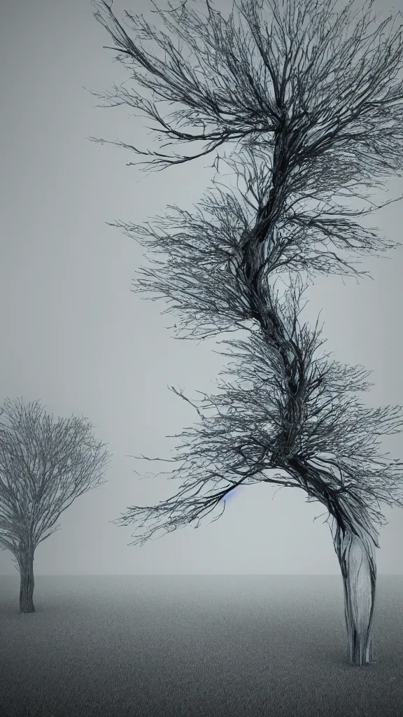 Image similar to tree by baars, ingrid, octane render, 4 k, 8 k, ( sharp ), very very beautiful, stunning, twisted, vanishing, transparent, ethereal