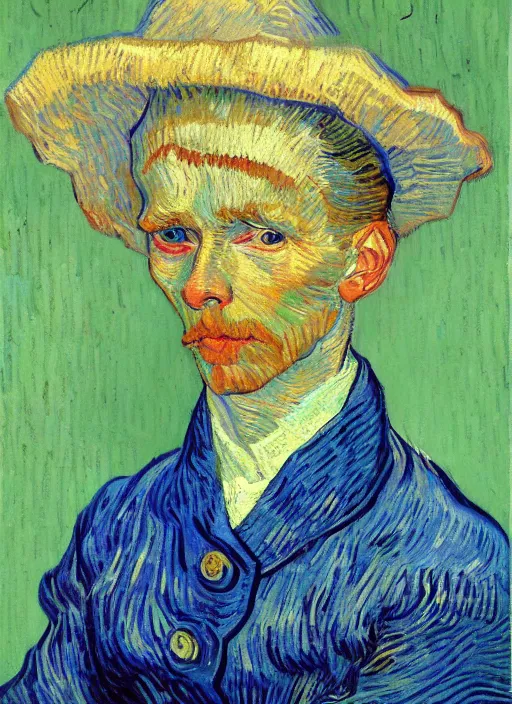 Prompt: !! portrait of the beautiful artist's muse!! by van gogh, detailed face, symmetrical painting, beautiful expressionist oil painting masterpiece, 8 k resolution, smooth, sharp focus, pastel color palette, trending on artstation