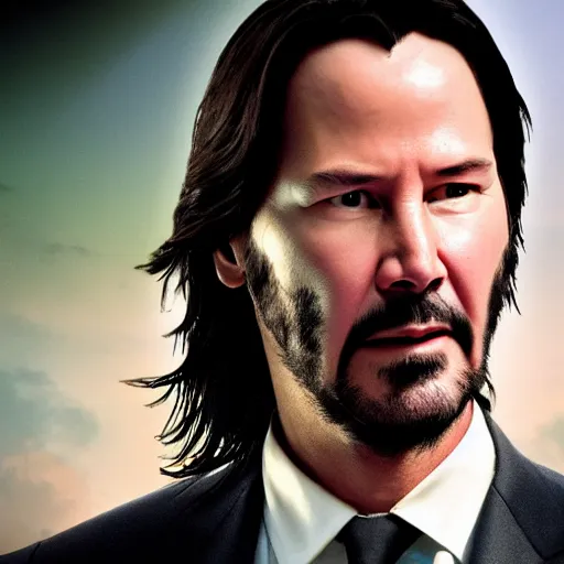 Image similar to keanu reeves as nick fury, 4 k, high detail, high - resolution photograph, professional photography, ultra - detail