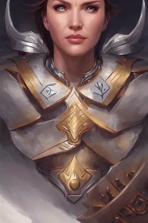 Image similar to amazon valkyrie athena, d & d, fantasy, portrait, highly detailed, headshot, digital painting, trending on artstation, concept art, sharp focus, illustration, art by artgerm and greg rutkowski and magali villeneuve